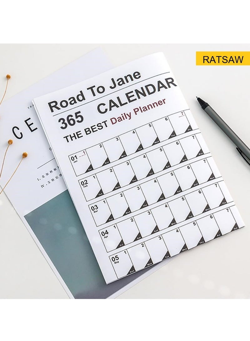 RATSAW 365 Days Calendar Planner Sheet Wall Calendar Yearly Daily Schedule Poster Calendar To Do List Annual Planner for Office Supplies - Image 2